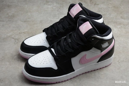 JORDAN AIR WHITE 555112-103 LIGHT PINK-BLACK MID 1 ARCTIC 0811